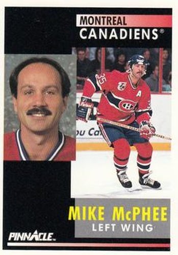 #147 Mike McPhee - Montreal Canadiens - 1991-92 Pinnacle Hockey