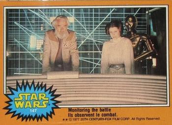 #147 Monitoring the battle - 1977 O-Pee-Chee Star Wars