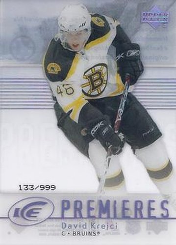 #147 David Krejci - Boston Bruins - 2007-08 Upper Deck Ice Hockey