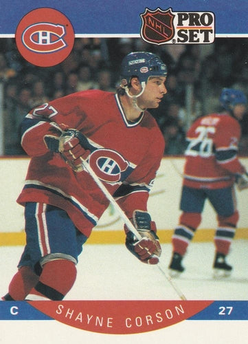 #148 Shayne Corson - Montreal Canadiens - 1990-91 Pro Set Hockey