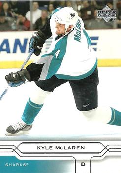 #148 Kyle McLaren - San Jose Sharks - 2004-05 Upper Deck Hockey