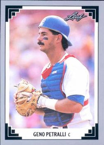 #148 Geno Petralli - Texas Rangers - 1991 Leaf Baseball