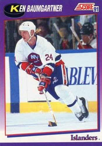 #148 Ken Baumgartner - New York Islanders - 1991-92 Score American Hockey