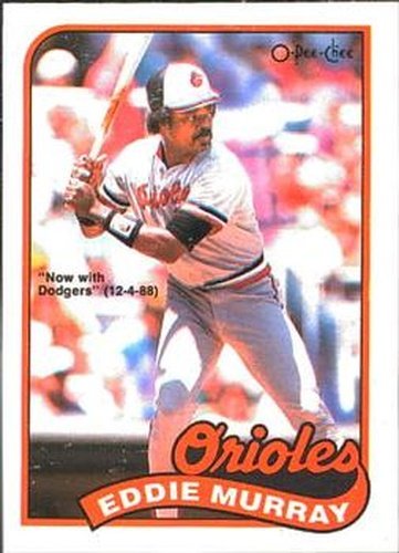 #148 Eddie Murray - Los Angeles Dodgers - 1989 O-Pee-Chee Baseball