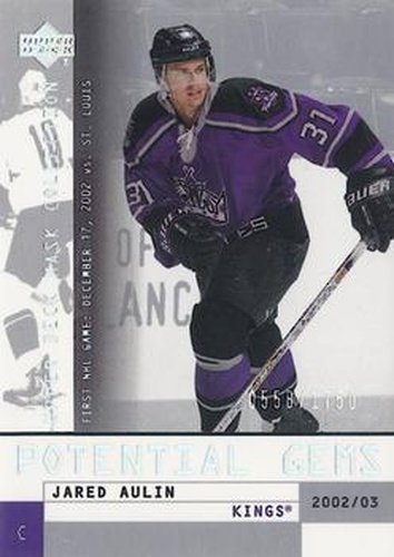 #148 Jared Aulin - Los Angeles Kings - 2002-03 Upper Deck Mask Collection Hockey