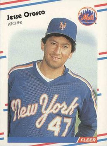 #148 Jesse Orosco - New York Mets - 1988 Fleer Baseball