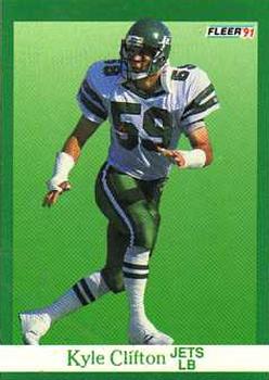 #148 Kyle Clifton - New York Jets - 1991 Fleer Football