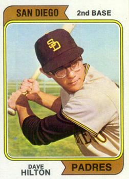 #148a Dave Hilton - San Diego Padres - 1974 Topps Baseball
