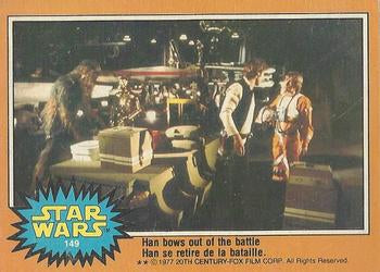 #149 Han bows out of the battle - 1977 O-Pee-Chee Star Wars