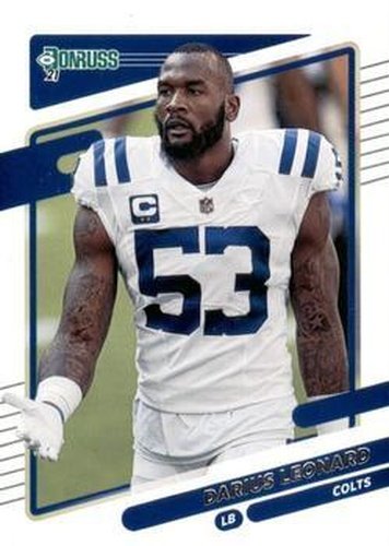 #149b Darius Leonard - Indianapolis Colts - 2021 Donruss Football