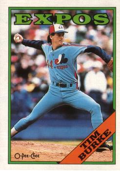 #14 Tim Burke - Montreal Expos - 1988 O-Pee-Chee Baseball