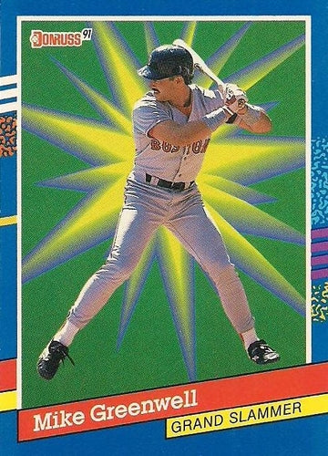 #14 Mike Greenwell - Boston Red Sox - 1991 Donruss Baseball - Grand Slammers