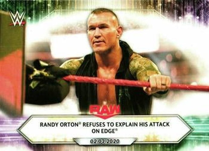 #14 Randy Orton Refuses to Explain His Attack on Edge - 2021 Topps WWE Wrestling