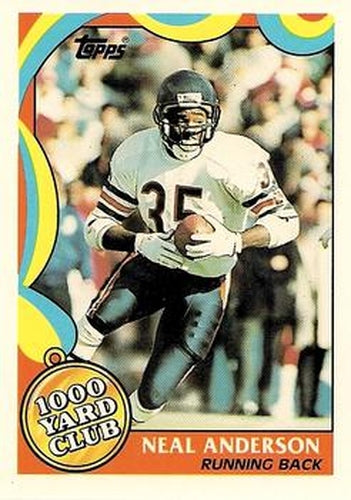 #14 Neal Anderson - Chicago Bears - 1989 Topps Football - 1000 Yard Club