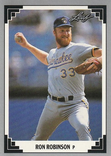 #14 Ron Robinson - Milwaukee Brewers - 1991 Leaf Baseball