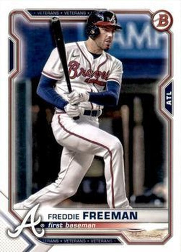 #14 Freddie Freeman - Atlanta Braves - 2021 Bowman Baseball