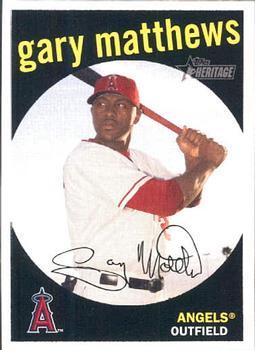 #14 Gary Matthews - Los Angeles Angels - 2008 Topps Heritage Baseball