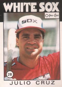 #14 Julio Cruz - Chicago White Sox - 1986 O-Pee-Chee Baseball