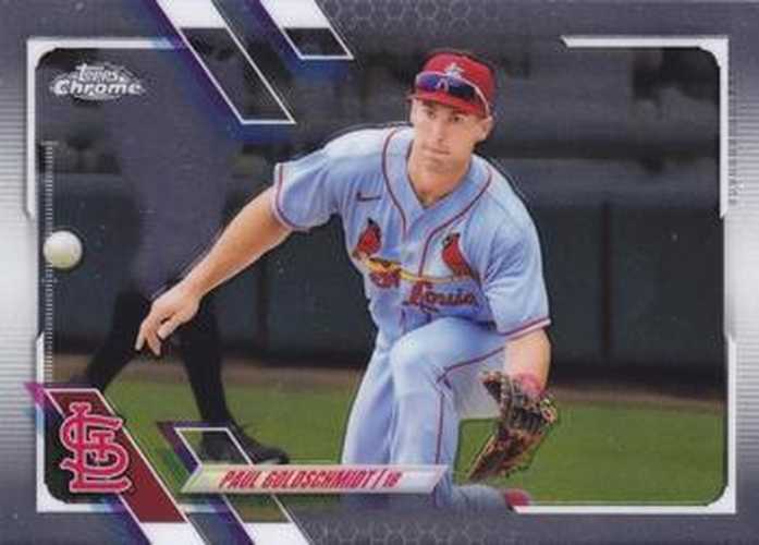#14 Paul Goldschmidt - St. Louis Cardinals - 2021 Topps Chrome Baseball