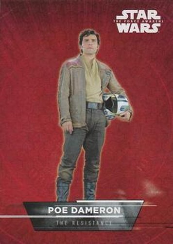 #14 Poe Dameron - 2015 Topps Star Wars The Force Awakens - Stickers