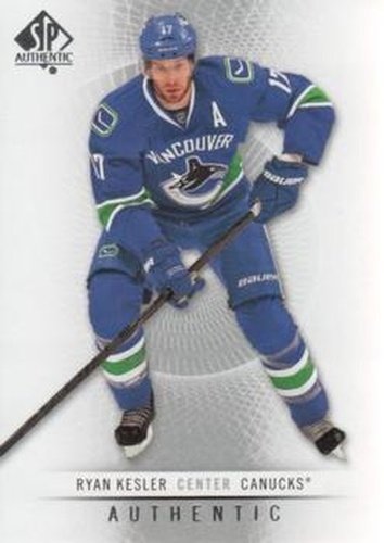 #14 Ryan Kesler - Vancouver Canucks - 2012-13 SP Authentic Hockey