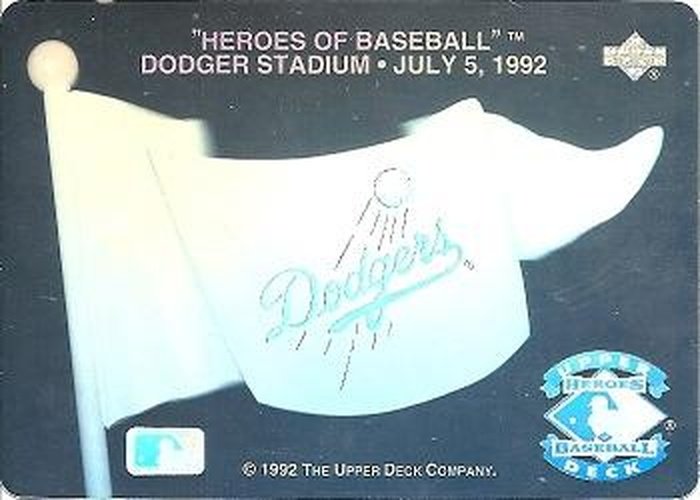 #NNO Los Angeles Dodgers - Los Angeles Dodgers - 1992 Upper Deck Baseball - Heroes of Baseball Pennant Holograms
