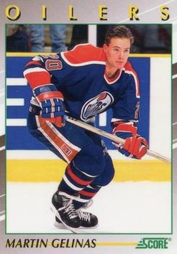 #14 Martin Gelinas - Edmonton Oilers - 1991-92 Score Young Superstars Hockey