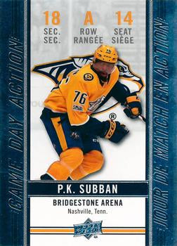 #GDA-14 P.K. Subban - Nashville Predators - 2018-19 Upper Deck Tim Hortons Hockey - Game Day Action