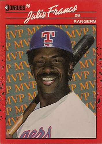 #BC-14 Julio Franco - Texas Rangers - 1990 Donruss Baseball - Bonus MVP's