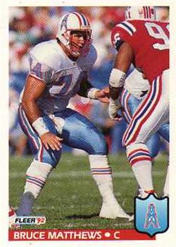 #150 Bruce Matthews - Houston Oilers - 1992 Fleer Football