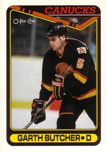 #150 Garth Butcher - Vancouver Canucks - 1990-91 O-Pee-Chee Hockey
