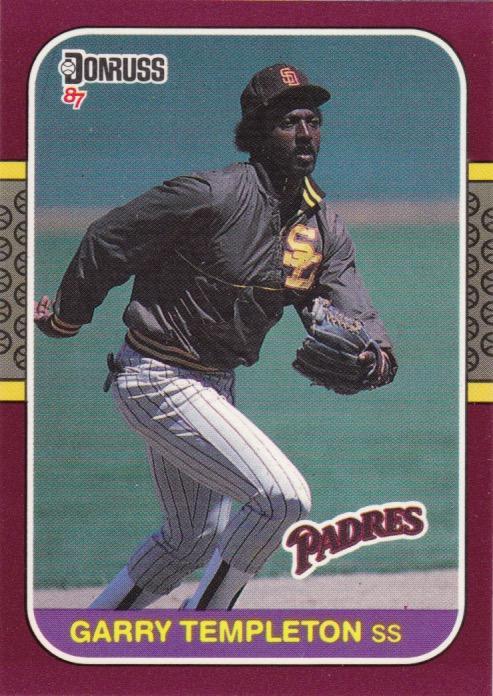 150 Garry Templeton - San Diego Padres - 1987 Donruss Opening Day Bas –  Isolated Cards