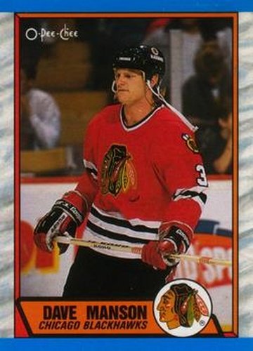 #150 Dave Manson - Chicago Blackhawks - 1989-90 O-Pee-Chee Hockey