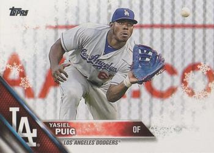 #HMW150 Yasiel Puig - Los Angeles Dodgers - 2016 Topps Holiday Baseball