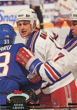 #150 Adam Graves - New York Rangers - 1992-93 Stadium Club Hockey