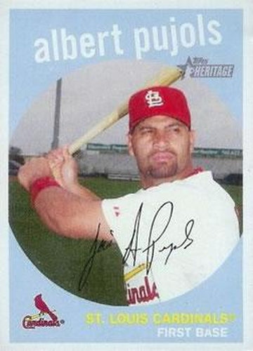 #150 Albert Pujols - St. Louis Cardinals - 2008 Topps Heritage Baseball