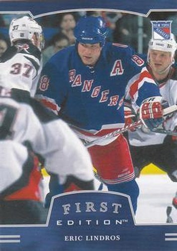 #150 Eric Lindros - New York Rangers - 2002-03 Be a Player First Edition Hockey