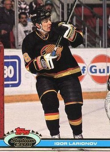 #150 Igor Larionov - Vancouver Canucks - 1991-92 Stadium Club Hockey
