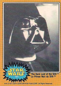 #151 The Dark Lord of the Sith - 1977 O-Pee-Chee Star Wars