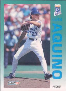 #151 Luis Aquino - Kansas City Royals - 1992 Fleer Baseball