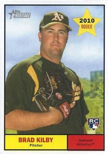 #151 Brad Kilby - Oakland Athletics - 2010 Topps Heritage Baseball