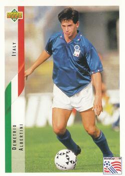 #151 Demetrio Albertini - Italy - 1994 Upper Deck World Cup Contenders English/Spanish Soccer