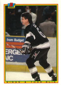 #151 Todd Elik - Los Angeles Kings - 1990-91 Bowman Hockey