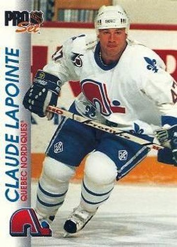 #151 Claude Lapointe - Quebec Nordiques - 1992-93 Pro Set Hockey