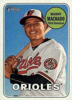 #151b Manny Machado - Baltimore Orioles - 2018 Topps Heritage Baseball