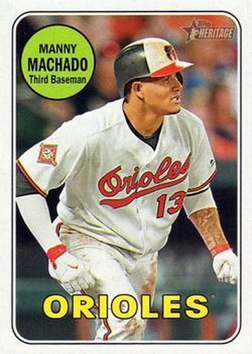 #151e Manny Machado - Baltimore Orioles - 2018 Topps Heritage Baseball