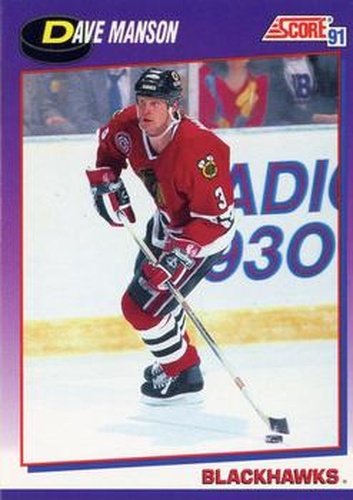 #152 Dave Manson - Chicago Blackhawks - 1991-92 Score American Hockey