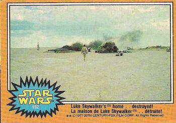 #152 Luke Skywalker's home...destroyed! - 1977 O-Pee-Chee Star Wars