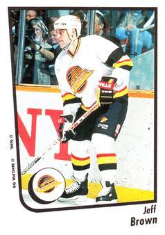 #152 Jeff Brown - Vancouver Canucks - 1994-95 Panini Hockey Stickers