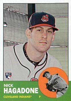 #152 Nick Hagadone - Cleveland Indians - 2012 Topps Heritage Baseball